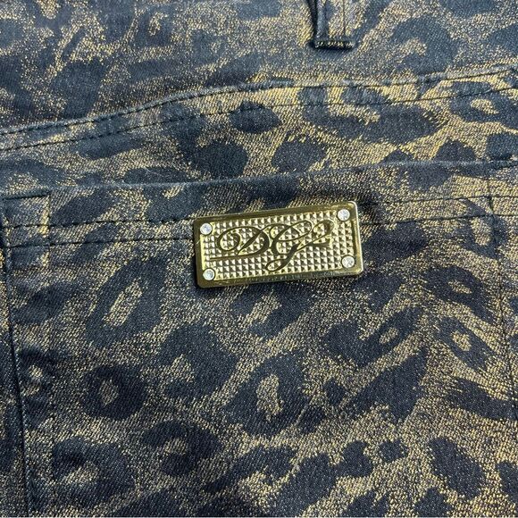 DG2 Women's Pants Black and Gold Shiny Size 24 WP Straight leg - Picture 5 of 10